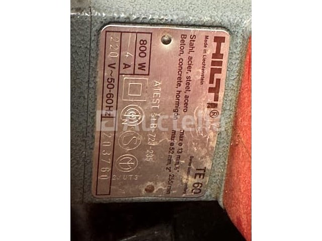 Hilti te60 rotary hammer - afbeelding 1 van  7