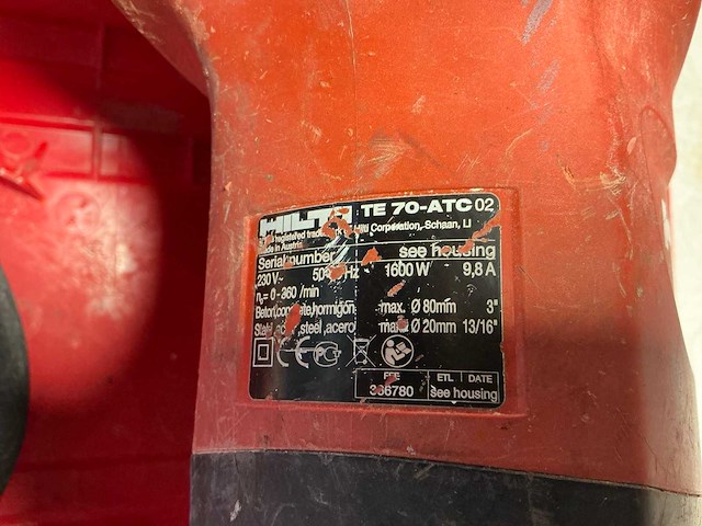 Hilti te70 combihamer - afbeelding 6 van  7