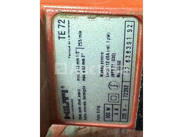 Hilti te72 rotary hammer - afbeelding 15 van  36