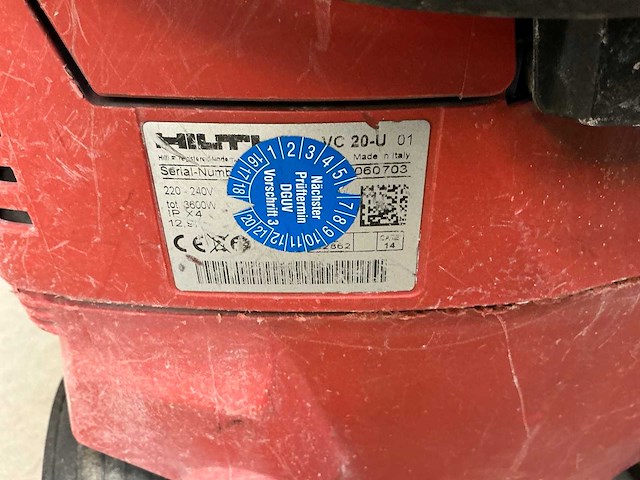 Hilti vc 20-li industriële stofzuiger - afbeelding 4 van  4