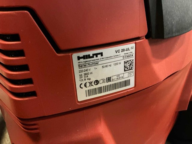 Hilti vc 20-ul industriële stofzuiger - afbeelding 3 van  3