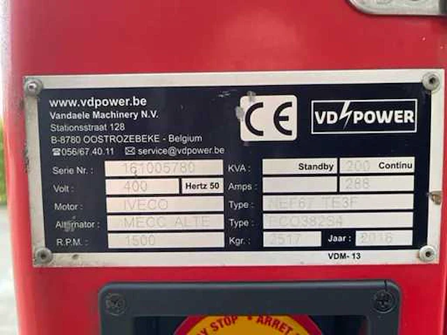 Himoinsa - hfw 200 - power generator - 2016 - afbeelding 7 van  16