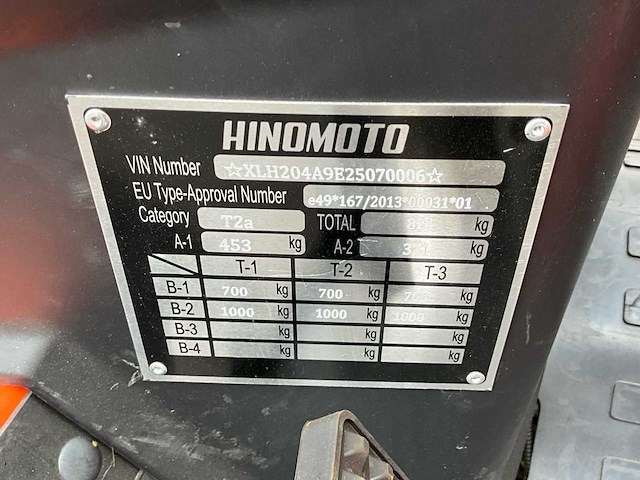 Hinomoto - 2026 - hm3020 - minitractor - afbeelding 6 van  19