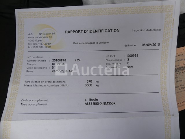 Hinowa light lift 23.12 crawler spider lift, de ryck r35t dubbelassige aanhangwagen (vin: 20108978) - afbeelding 7 van  27