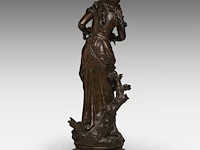 Hippolyte françois moreau (1832-1927); 'ophélie', patinated bronze 44 cm. (17.32 in.) - afbeelding 4 van  8