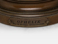 Hippolyte françois moreau (1832-1927); 'ophélie', patinated bronze 44 cm. (17.32 in.) - afbeelding 8 van  8