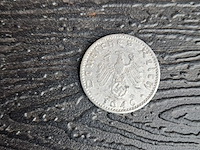 Historische aluminium munt 50 reichspfenning uit 1940 wo2 - afbeelding 1 van  2