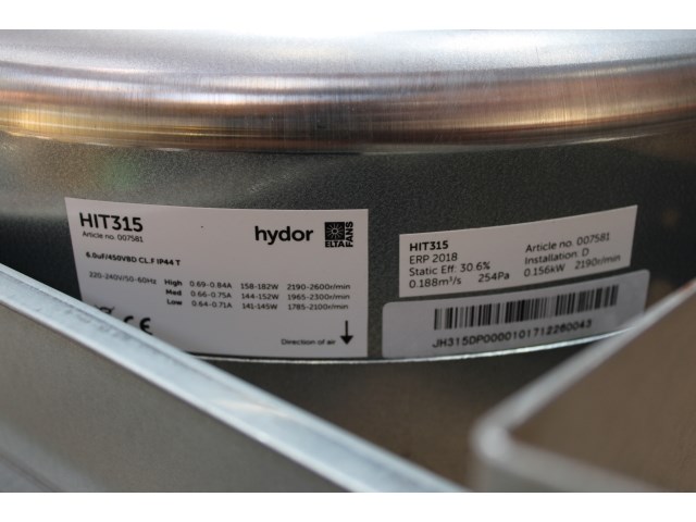 Hit315 hydor centrifugaalventilator - afbeelding 7 van  7
