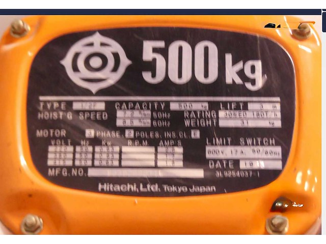 Hitachi 1/2f elektrische kettingtakel - afbeelding 5 van  8