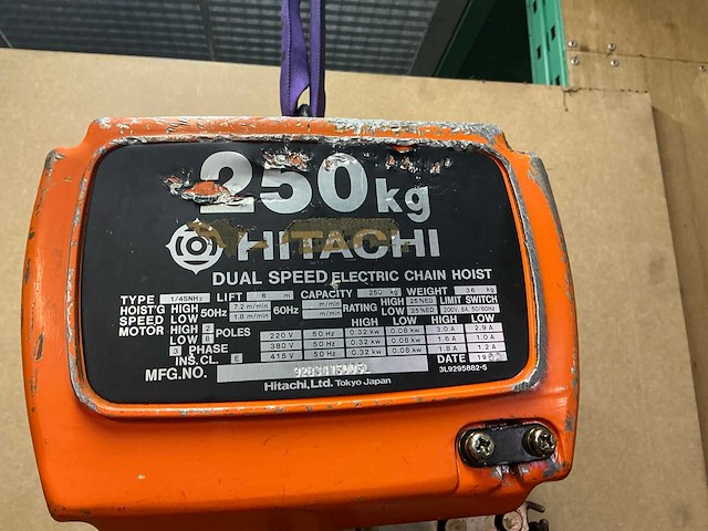 Hitachi 1/4snh elektrische kettingtakel - afbeelding 3 van  5