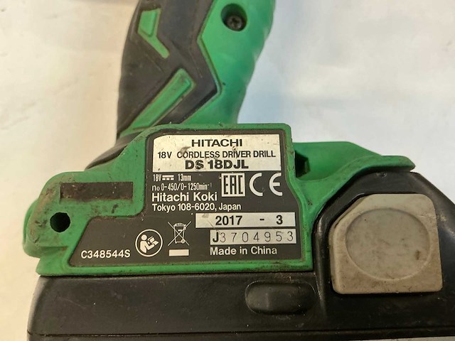 Hitachi accu-schroefboormachine (3x) - afbeelding 7 van  8