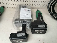 Hitachi accu stiftslijpmachiene + 1 x accuwerklamp