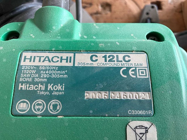 Hitachi c 12lc afkortzaag - afbeelding 6 van  8