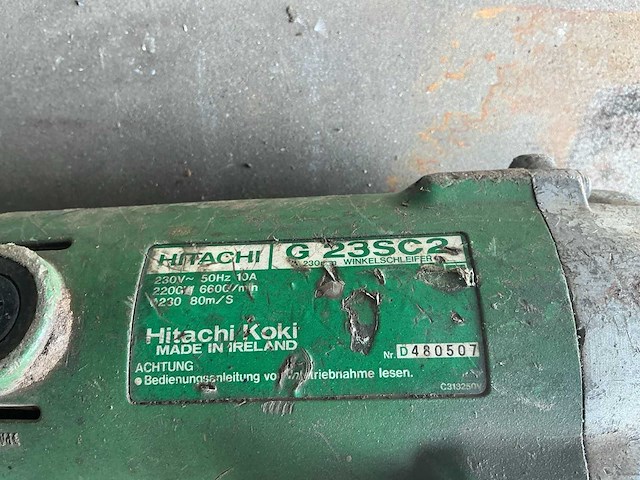 Hitachi c 23sc2 haakse slijpmachine - afbeelding 2 van  2