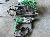Hitachi c 9u2 + dh24pb3 afkortcirkelzaagmachine + boormachine (2x) - afbeelding 1 van  2