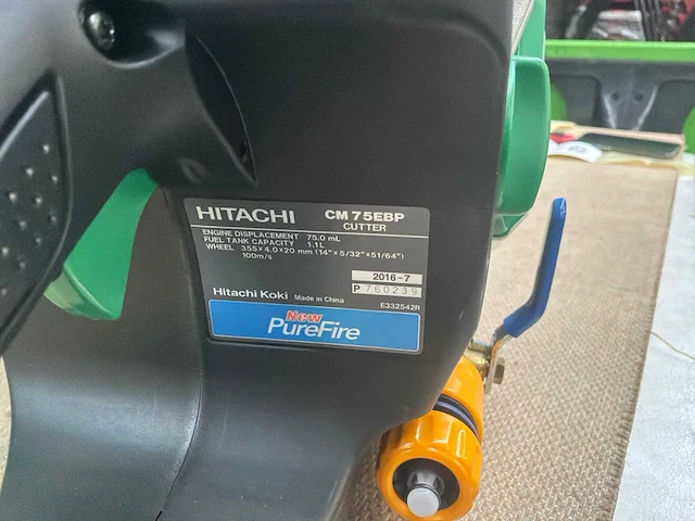 Hitachi cm 75epb betonzaag - afbeelding 6 van  8