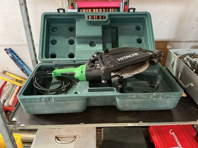 Hitachi cm 9sr haakse slijpmachine met afzuiging - afbeelding 1 van  3