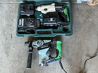 Hitachi dh 24 dvc + dh 28 pc accu boormachine + 230 v klop boormachine - afbeelding 1 van  4