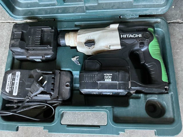 Hitachi dh 24 dvc + dh 28 pc accu boormachine + 230 v klop boormachine - afbeelding 2 van  4