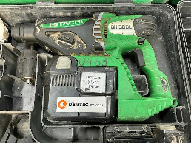 Hitachi dh 36dl accu boormachine (2x) - afbeelding 3 van  7