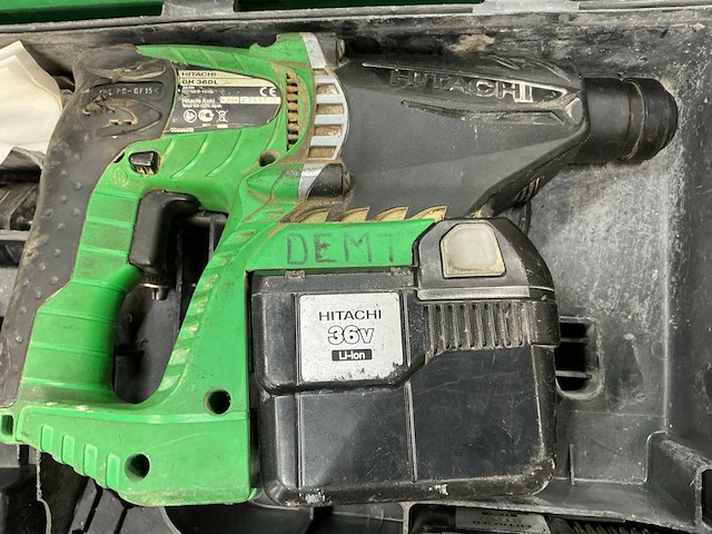 Hitachi dh 36dl accu boormachine (2x) - afbeelding 4 van  7