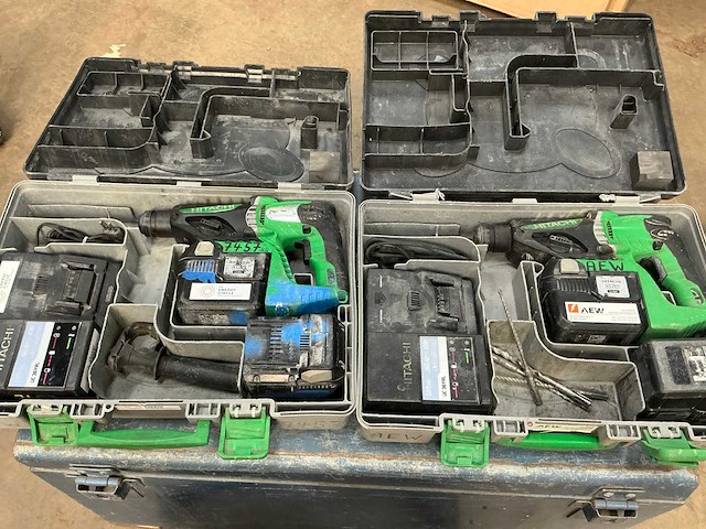 Hitachi dh 36dl accu boormachine (2x) - afbeelding 1 van  7