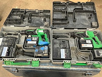 Hitachi dh 36dl accu boormachine (2x) - afbeelding 1 van  7