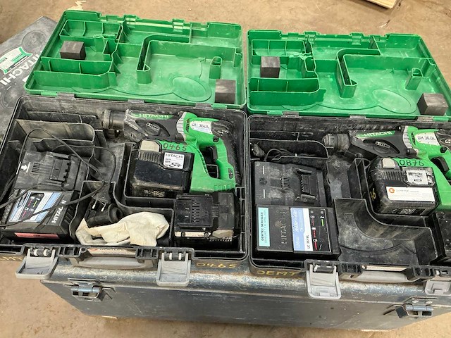 Hitachi dh 36dl accu boormachine (2x) - afbeelding 1 van  7