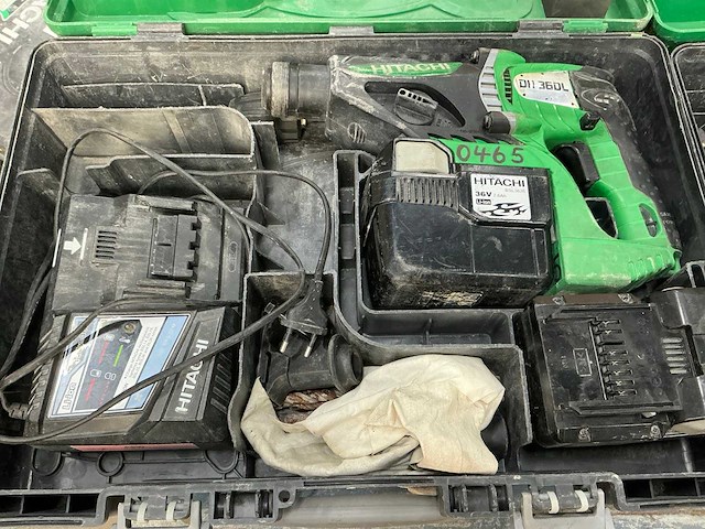 Hitachi dh 36dl accu boormachine (2x) - afbeelding 2 van  7