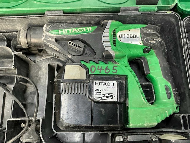 Hitachi dh 36dl accu boormachine (2x) - afbeelding 3 van  7