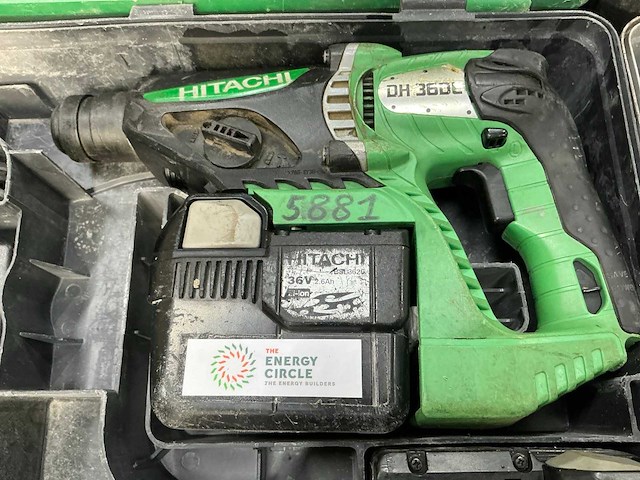 Hitachi dh 36dl accu boormachine (2x) - afbeelding 3 van  9
