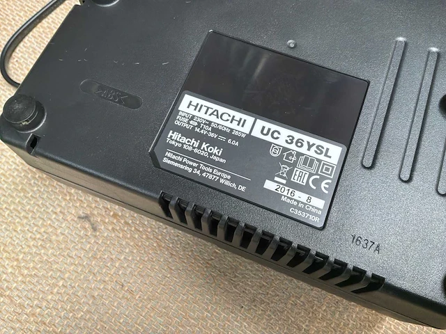 Hitachi dh36dbl accu boorhamer + dust extractor - afbeelding 9 van  11