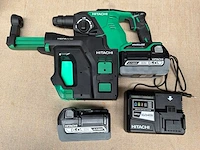 Hitachi dh36dbl accu boorhamer + dust extractor
