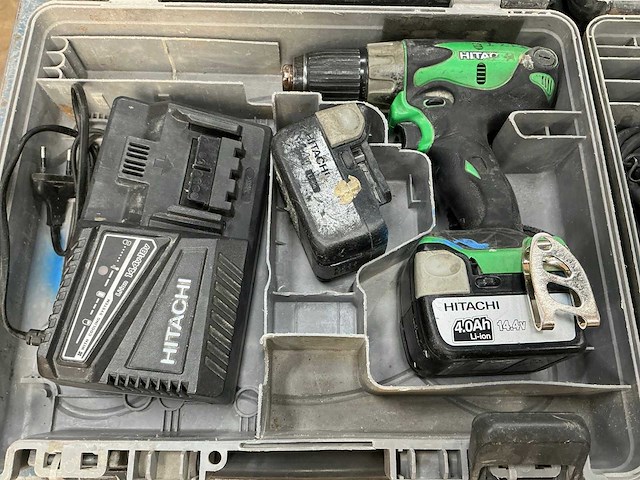 Hitachi diverse boor-/schroefmachines (2x) - afbeelding 1 van  2