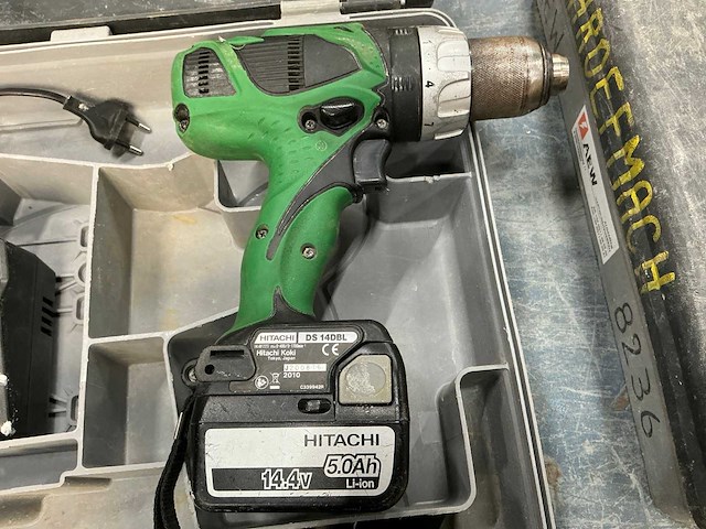Hitachi ds 14dbl accu schroefboormachine - afbeelding 3 van  4