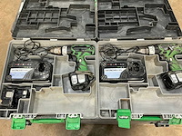 Hitachi ds 14dl accu schroefboormachine (2x) - afbeelding 1 van  3