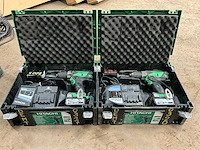 Hitachi ds 14dsl accu schroefboormachine (2x) - afbeelding 1 van  6