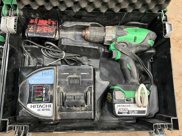 Hitachi ds 14dsl accu schroefboormachine (2x) - afbeelding 2 van  6