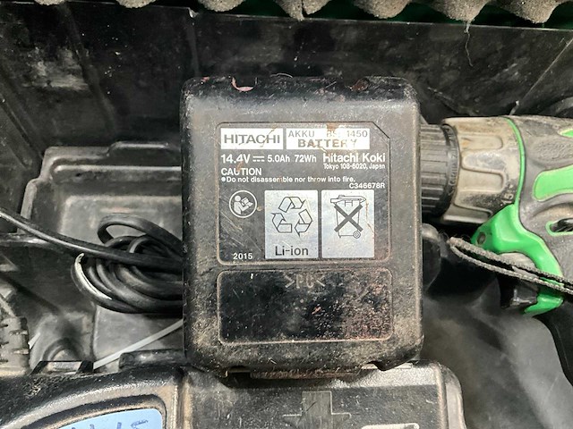Hitachi ds 14dsl accu schroefboormachine (2x) - afbeelding 3 van  6