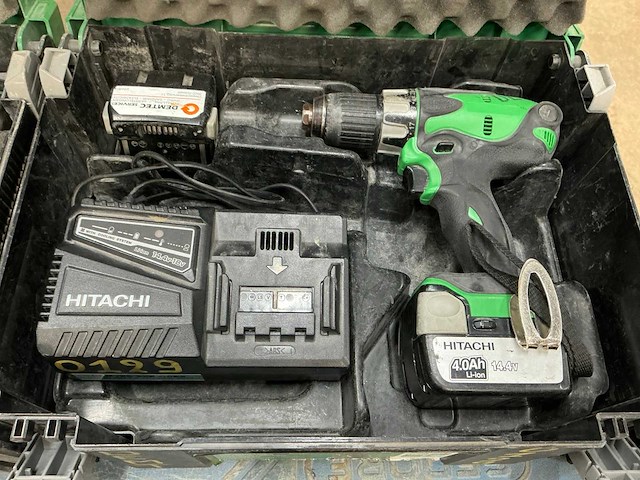Hitachi ds 14dsl accu schroefboormachine (2x) - afbeelding 4 van  5
