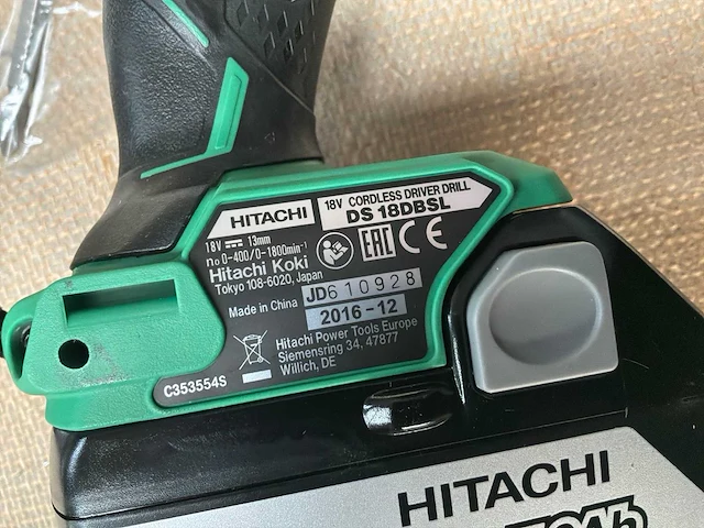 Hitachi ds 18dbsl accu boormachine - afbeelding 3 van  7
