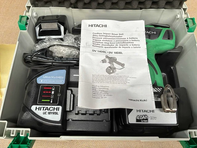 Hitachi dv 18dbl accu boormachine - afbeelding 8 van  8