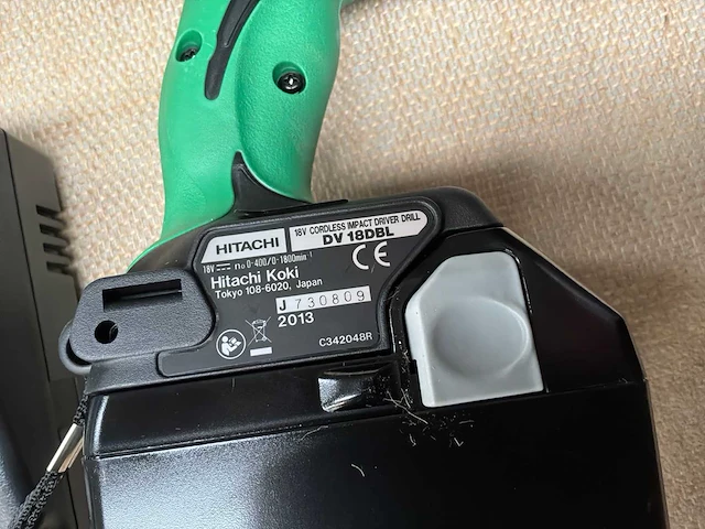 Hitachi dv 18dbl accu boormachine - afbeelding 2 van  6