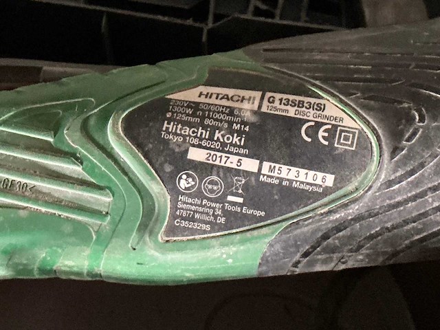 Hitachi g 13sb3 haakse slijper - afbeelding 3 van  4