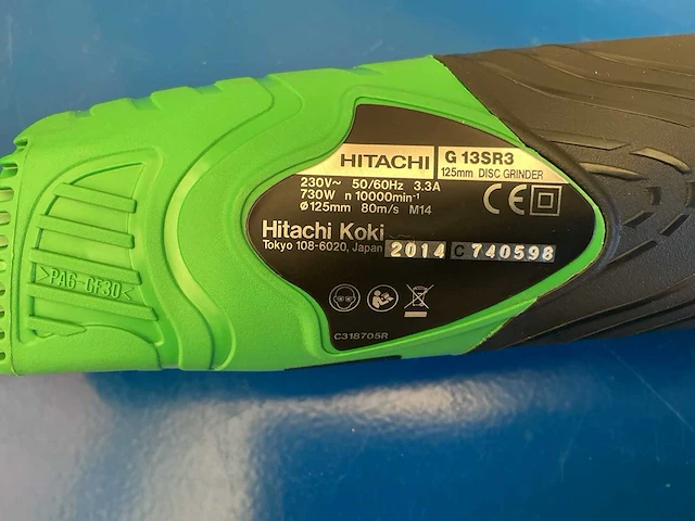 Hitachi g13sr3 haakse slijpmachiene - afbeelding 3 van  5