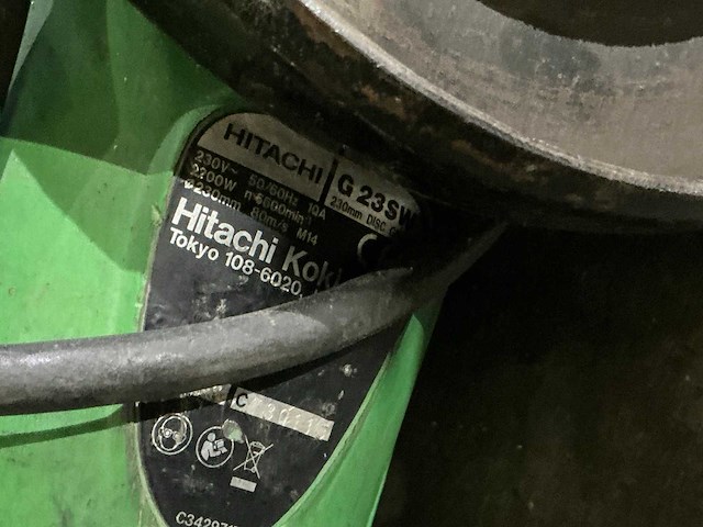 Hitachi g23sw haakse slijpmachine - afbeelding 3 van  3