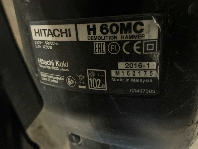 Hitachi h60mc breekhamer - afbeelding 4 van  4