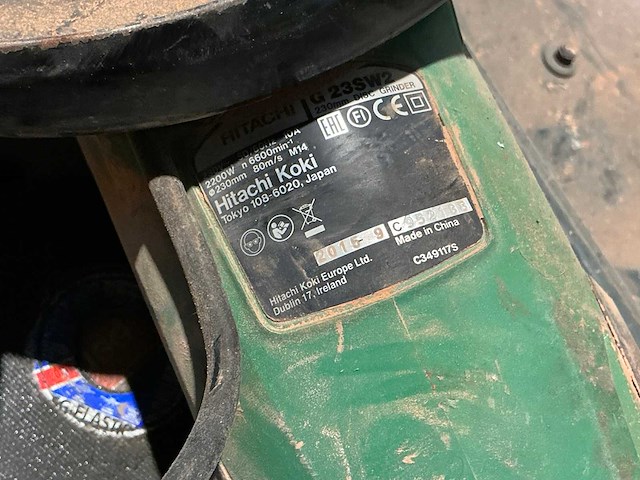 Hitachi haakse slijpmachine (2x) - afbeelding 3 van  5