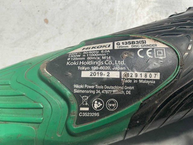 Hitachi haakse slijpmachine (3x) - afbeelding 2 van  10