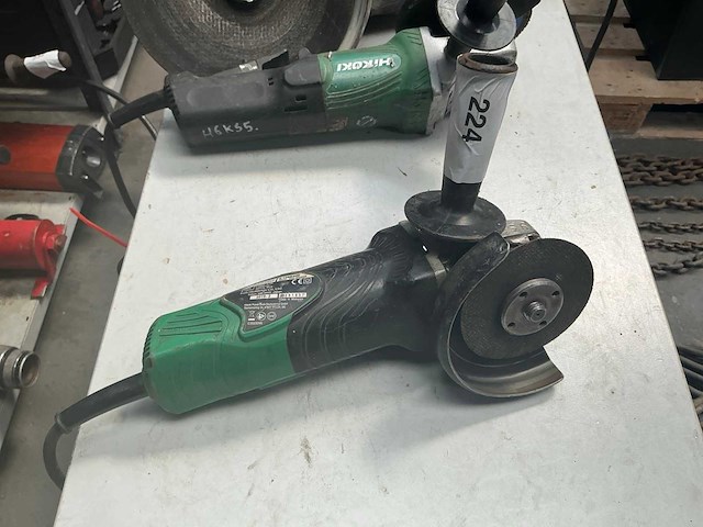 Hitachi haakse slijpmachine (3x) - afbeelding 9 van  10
